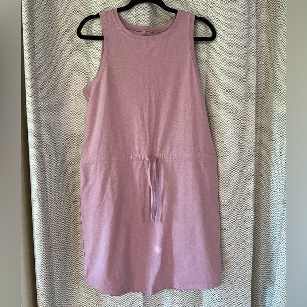 Eddie Bauer Size S-M Purple Dress Wicking Sleeveless Scoop Neck Cinch Waist